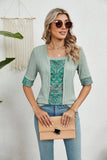 PRINTED FAKE TWO-PIECE SHIRT T-SHIRT
