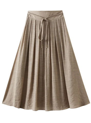 WOMEN COTTON AND LINEN SKIRT