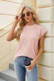 SOLID COLOR ROUND NECK SHORT SLEEVE T-SHIRT