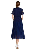 Short-sleeved Slim Top Pleated Skirt Two-piece Suit