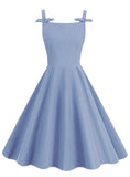 Sleeveless bow suspender dress