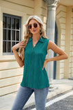 SOLID COLOR LAPEL LOOSE SLEEVELESS VEST