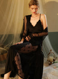 FASHION SEXY SATIN PAJAMAS NIGHTGOWN SUIT