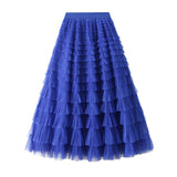 Women Mesh Cake Skirt