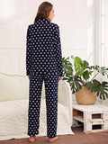 CLASSY STAR PRINT TOP LONG SLEEVE SUIT