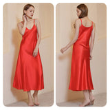 MID-LENGTH SLIM V-NECK SUSPENDER PAJAMAS