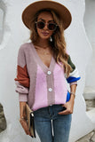 Spliced Knit Sweater Coat
