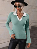 CLASSY TURTLENECK FLARED SLEEVES SWEATER