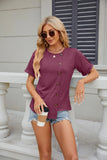 SOLID COLOR SHORT-SLEEVED ROUND NECK T-SHIRT