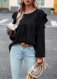 SOLID COLOR CASUAL LONG SLEEVE SHIRT