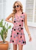 RETRO PARTY PRINTED POLKA-DOT DRESS