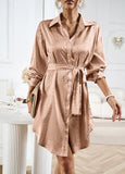 WOMEN LONG SLEEVE SHIRT DRES