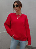 FASHION SOLID COLOR ROUND NECK TWISTED ROPE TOP