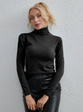 CLASSY FASHION SOLID COLOR SLIM TOP SWEATER
