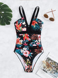 SEXY ONE-PIECE PRINT SWIMSUIT