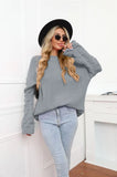 FASHION LARGE-SIZE PULLOVER KNITTED SWEATER