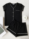 CLASSY SHORT SLEEVE SUMMER PAJAMAS SUIT