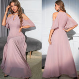 SLIM-FIT BIG SWING CHIFFON DRESS