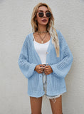 STYLISH HOLLOW KNIT CARDIGAN LOOSE SWEATER