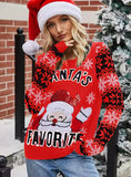 STYLISH CHRISTMAS EMBROIDERY ROUND NECK SWEATER