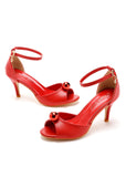 7 CM ROUND TOE HIGH HEELS SANDALS