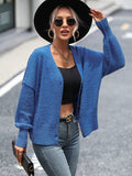 FASHION V-NECK BUTTON SOLID COLOR CARDIGAN SWEATER COAT