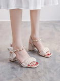 SUMMER THICK HEEL HIGH HEELS SANDAL