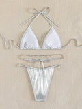 BUTTERFLY WAIST CHAIN SEXY SILVER BIKINI