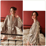 SEXY LACE PERSPECTIVE SUSPENDER NIGHTDRESS SUIT