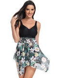 SPLIT SWIMSUIT BELLY-COVERING SLIM PRINTED BIKINI