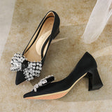POINTED PLATFORM HEELS CRYSTAL SHOES