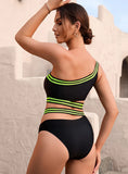 SEXY ONE SHOULDER TWO PIECE BIKINI
