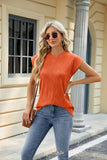 SOLID COLOR ROUND NECK SHORT SLEEVE T-SHIRT