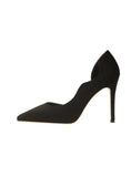 THIN HIGH HEEL SUEDE POINTED SHOES
