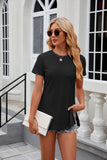 SOLID COLOR ROUND NECK SHORT SLEEVE T-SHIRT