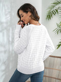 CLASSY LONG SLEEVE KNITTED PULLOVER SWEATER