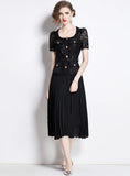 SUMMER RETRO SLIM LACE DRESS