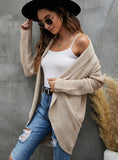 FASHION LONG LARGE LAPELS SWEATER COAT