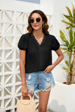LOOSE CASUAL V-NECK SHORT SLEEVE T-SHIRT