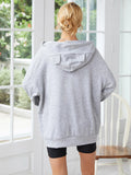 FASHION SOLID COLOR HOODED PADDED HOME CLOTHES