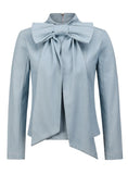 BOW SHORT LONG SLEEVE DENIM JACKET