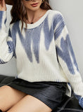 FASHION PRINTING LONG-SLEEVED ROUND NECK LOOSE SWEATER