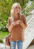 CASUAL ROUND NECK PULLOVER SOLID COLOR SWEATER