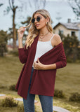 SOLID COLOR LONG SLEEVE LOOSE COAT
