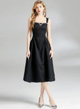 WOMEN SLEEVELESS STRAPS SLIM DRESS