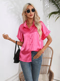 SATIN SHORT-SLEEVED SHIRT