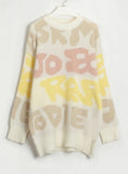 FASHION LOOSE LETTER ROUND NECK SWEATER