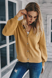 CLASSY LONG SLEEVE V-NECK KNITTED CARDIGAN SWEATER