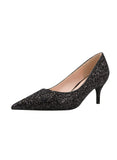 THIN HIGH-HEELED POINTED SEQUINED SHOES