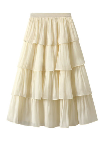 Women Mid-Length Cake Skirt
